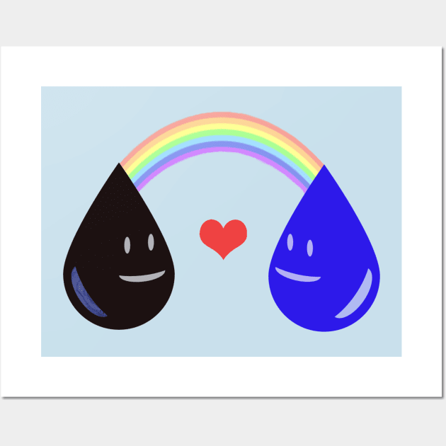 Opposites Attract - Oil & Water makes a Rainbow! Wall Art by bethcentral